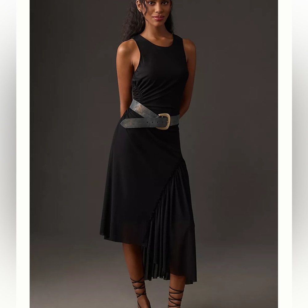 Anthropologie Sheer Sunburst Dress